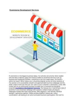 ecommerce development services