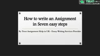 how to write an assignment in seven easy steps