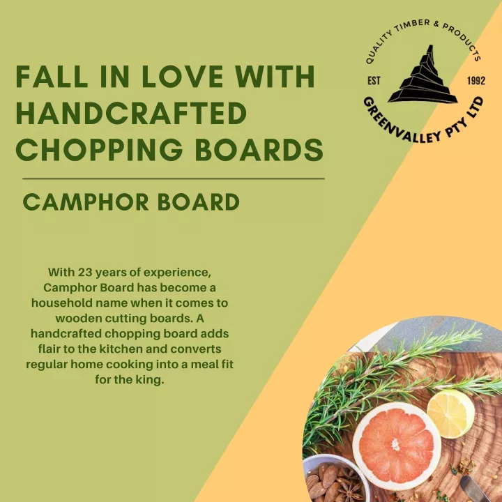 fall in love with handcrafted chopping boards