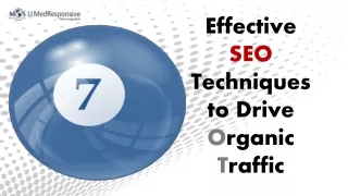 7 Effective SEO Techniques to Drive Organic Traffic