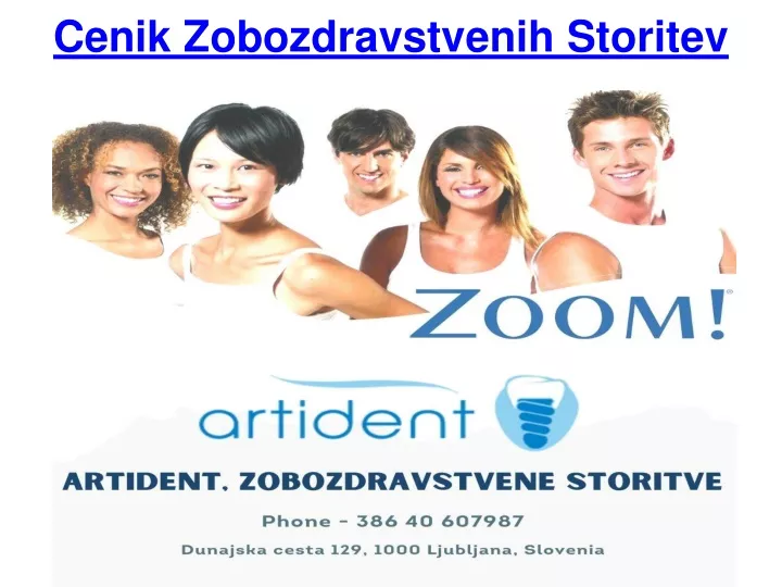 cenik zobozdravstvenih storitev