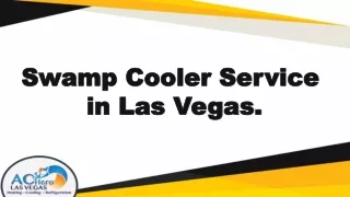 Swamp Cooler Service in Las Vegas.