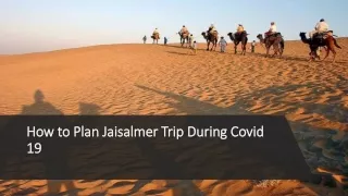 How to Plan Jaisalmer Trip During Covid 19