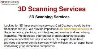 3d scanning services