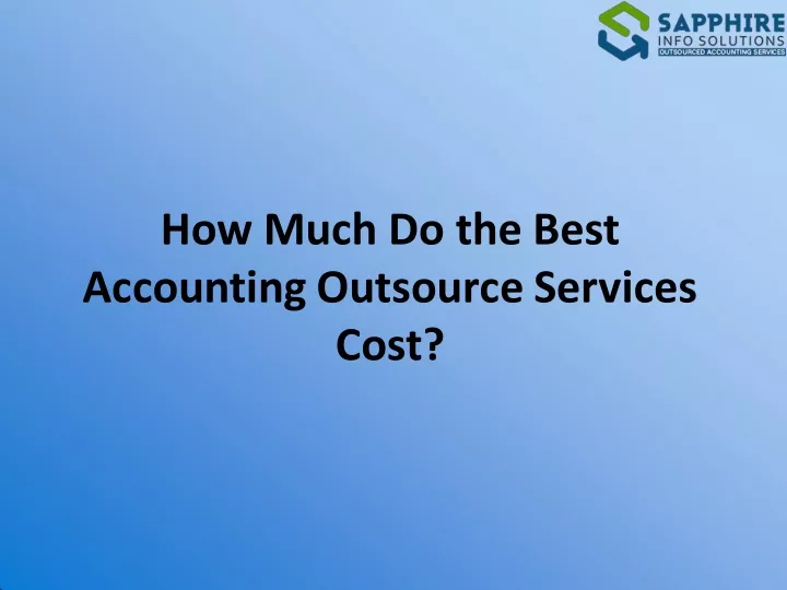 how much do the best accounting outsource