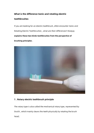 What is the difference Sonic and rotating electric toothbrushes
