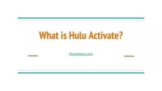 What is Hulu Activate