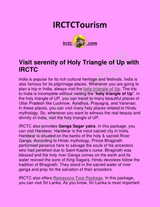 irctctourism