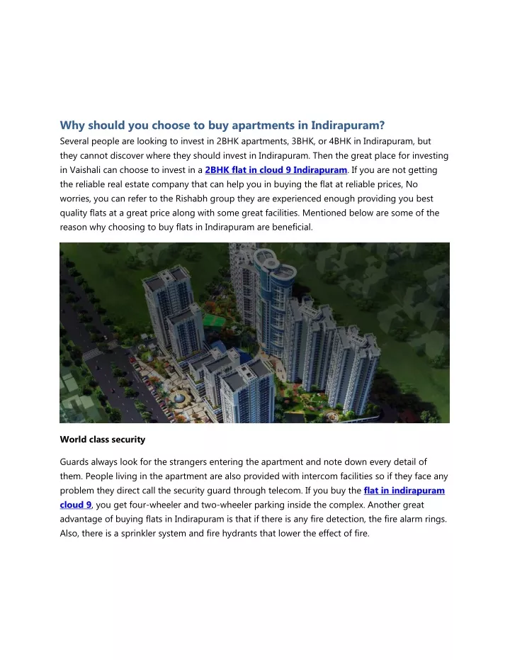 why should you choose to buy apartments