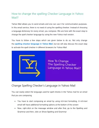 how to change the spelling checker language