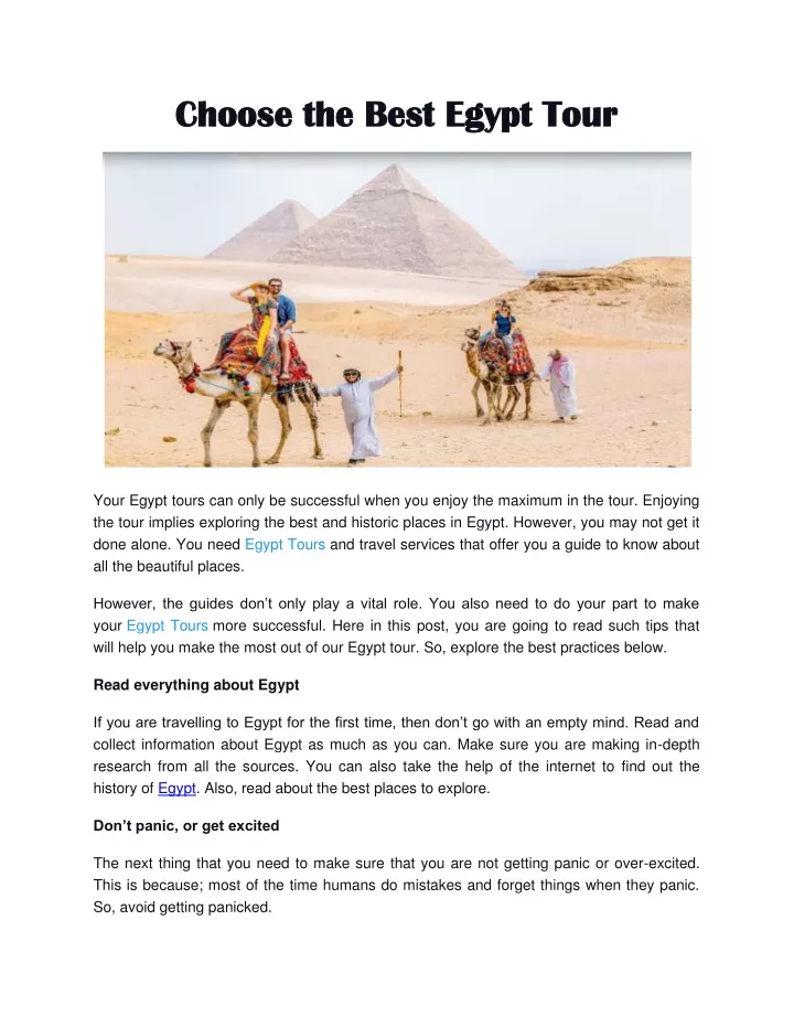 choose the best egypt tour choose the best egypt