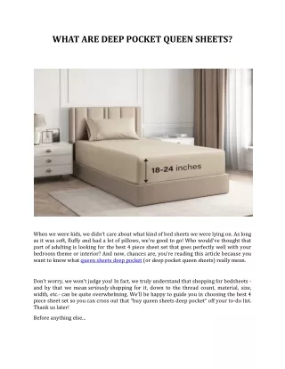 what are deep pocket queen sheets