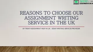reasons to choose our assignment writing service in the uk