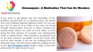 clonazepam a medication that can do wonders