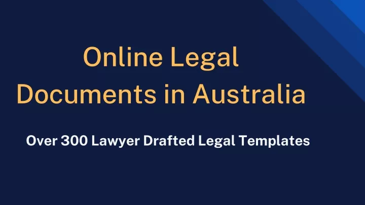 online legal documents in australia