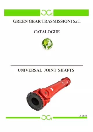 Universal Shafts Catalogue | Green Gear Trasmissioni Srl