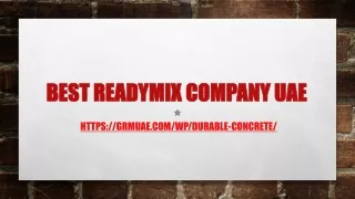 best readymix company uae
