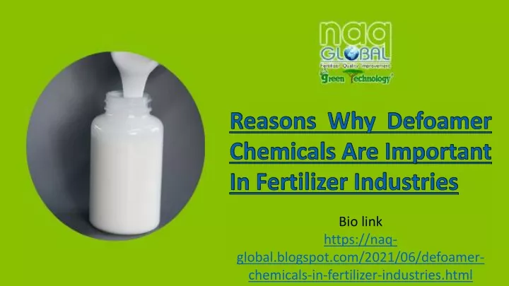 reasons why defoamer chemicals are important