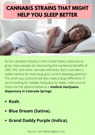 CANNABIS STRAINS THAT MIGHT HELP YOU SLEEP BETTER
