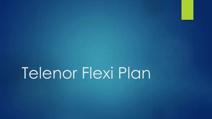 telenor flexi plan