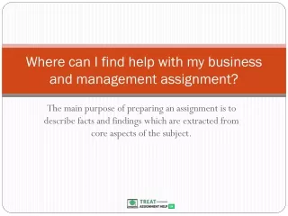 where can i find help with my business and management assignment