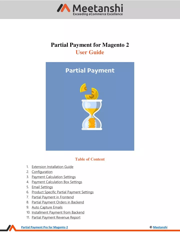 partial payment for magento 2 user guide