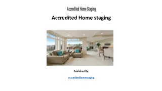 Accredited Home staging