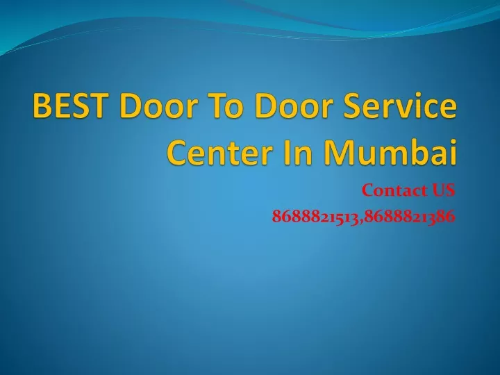 best door to door service center in mumbai