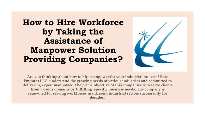 how to hire workforce by taking the assistance of manpower solution providing companies