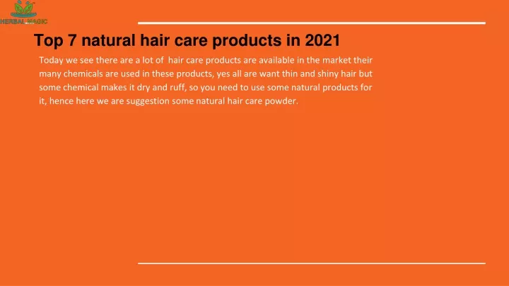 top 7 natural hair care products in 2021