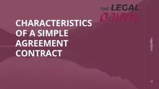 Characteristics of Contract