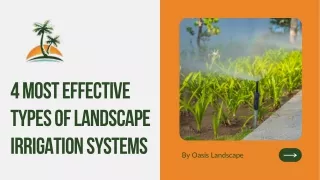 4 most effective types of landscape irrigation