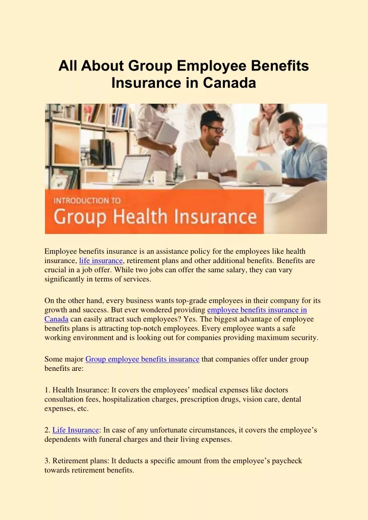 all about group employee benefits insurance