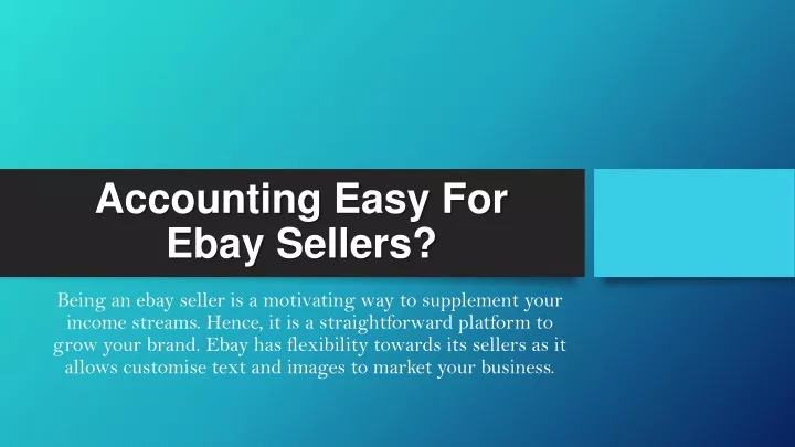 accounting easy for ebay sellers