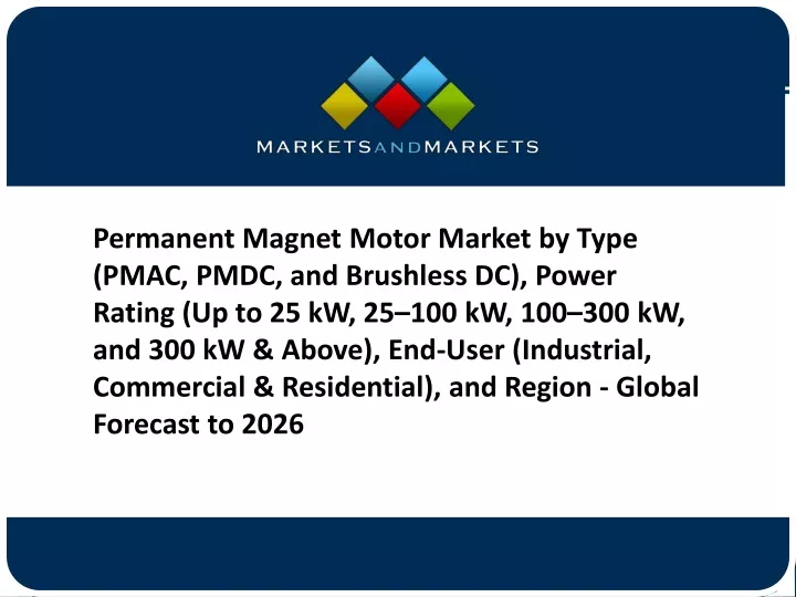 permanent magnet motor market by type pmac pmdc