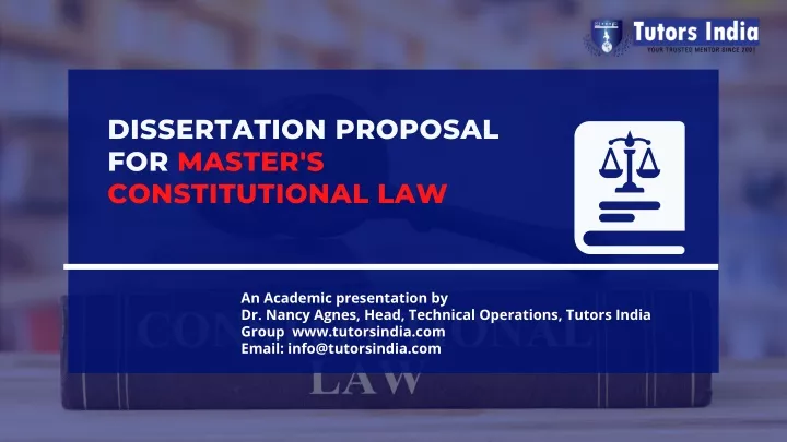 dissertation proposal for master s constitutional