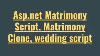 asp net matrimony script matrimony clone wedding