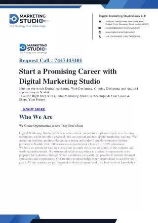 Digital Marketing Studio Provides Digital Marketing, Web & Graphic Design Traini