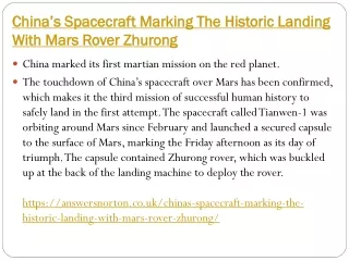 China’s Spacecraft Marking The Historic Landing With Mars Rover Zhurong-converted