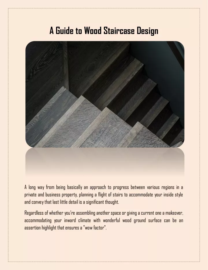 a guide to wood staircase design