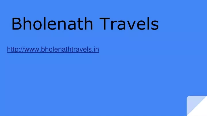 bholenath travels