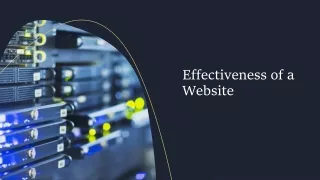 effectiveness of a website