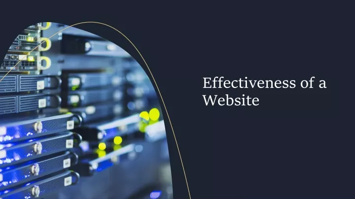 effectiveness of a website