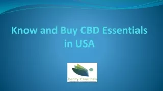 Know and Buy CBD Essentials in USA