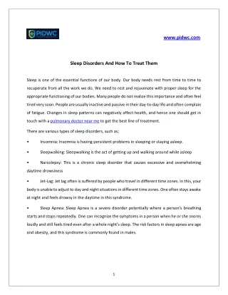 Sleep Disorders And How To Treat Them