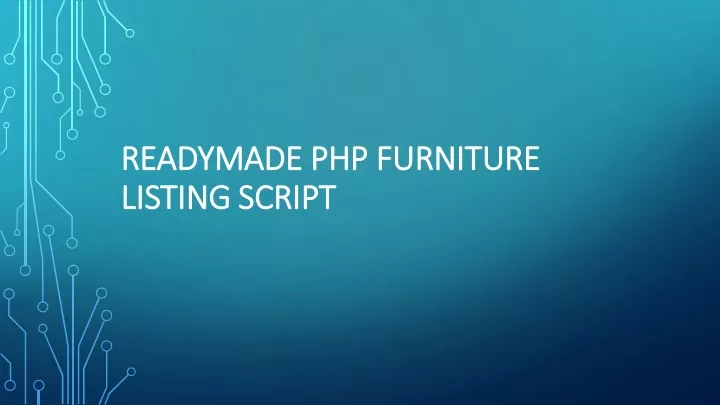 readymade php furniture listing script