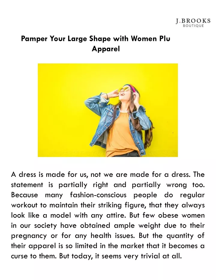pamper your large shape with women plus size