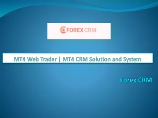 mt4 web trader mt4 crm solution and system