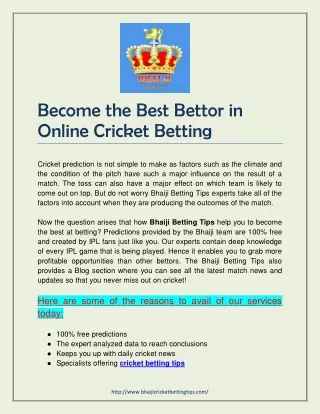 Become the Best Bettor in Online Cricket Betting