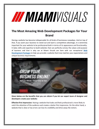 the most amazing web development packages